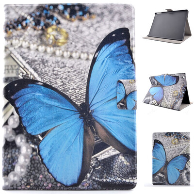 

Blue Butterfly Style Classic Flip Cover with Stand Function and Credit Card Slot for Apple iPad 5/iPad Air