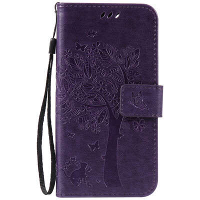 

Purple Tree Design PU кожа флип крышку кошелек карты держатель чехол для LENOVO Lemon 3
