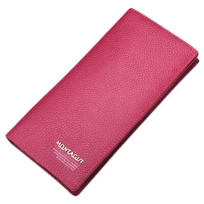 

Monster MONTAGUT female wallet long two fold Korean version of the tide leather soft leather leather wallet simple buckle multi-card wallet R2222907021 rose