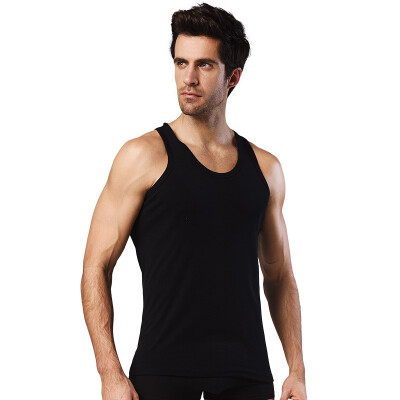 

Heng Yuan Xiang ZC-303 Men&39s Vest Cotton Black Men&39s tight-fitting short-sleeved sweater sweater sports hurdles underwear men&39s Slim-type elastic primer shirt 185110 XXXL