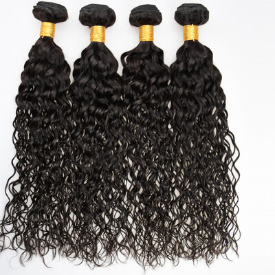 

Brazilian Water Weave 4 bundles 100% unprocessed Brazilian Virgin Human Hair Weave Natural Wave or More Brazilian Hair
