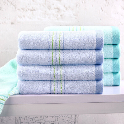 

Xin brand cotton towel 2848 blue&green mixed with 8 pieces of water-absorbing color of the satin stalls plus gift towel cotton 1 a 72 32cm