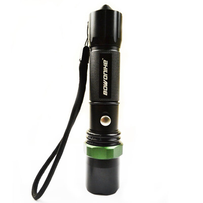 

Bowo Nick Rechargeable LED Highlight Flashlight Waterproof Long Range Set Bicycle Light with Lifesaving Hammer Mountain Headlamp B0015