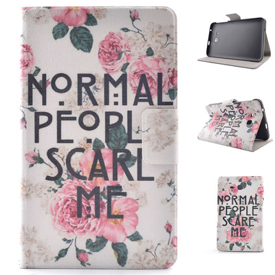 

Rose Flower Style Classic Flip Cover with Stand Function and Credit Card Slot for Samsung Galaxy Tab 3 Lite T110