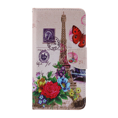 

Butterfly Tower Design PU Leather Flip Cover Wallet Card Holder Case for LG V10