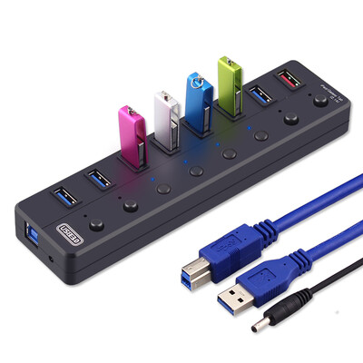 

ИТ генерального директор USB 2.0 разветвитель вытащил более семь высокоскоростных интерфейс расширения конвертера портативных настольных семь HUB концентратора 0,6 м черного V4UH3