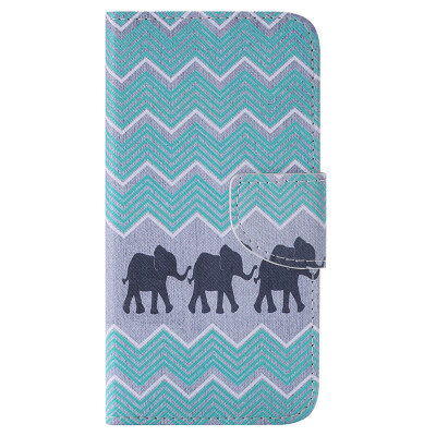 

Elephant Design PU Leather Flip Cover Wallet Card Holder Case for SAMSUNG J510 J52016