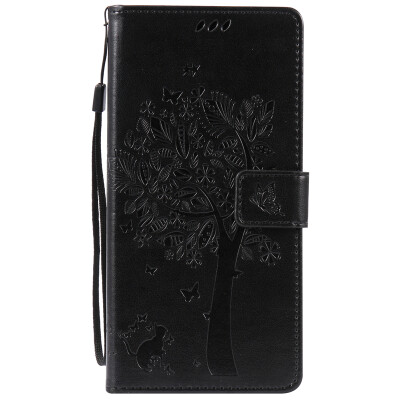 

Black Tree Design PU Leather Flip Cover Wallet Card Holder Case for SONY XA ULTRA