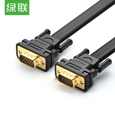 

Зеленый сустав (UGREEN) VGA кабель vga3 +-хорошо линия проектор монитор кабельного телевидения общественного ноутбук HD видео кабель 1,5 м плоского провод 11665