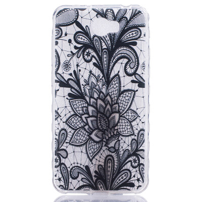 

Black Rose Pattern Soft Thin TPU Rubber Silicone Gel Case Cover for HUAWEI Y5 II