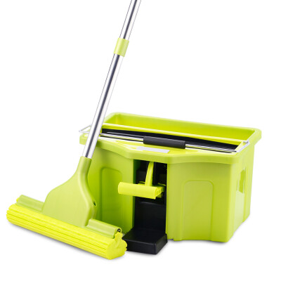 

Bai Ning dual drive rotary mop hand-free gel cotton mop self-squeezing horizontal plate mop pedal-style effort-saving mop barrel BNJ002