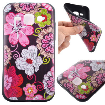 

Color flowers Pattern Soft Thin TPU Rubber Silicone Gel Case Cover for Samsung Galaxy J1