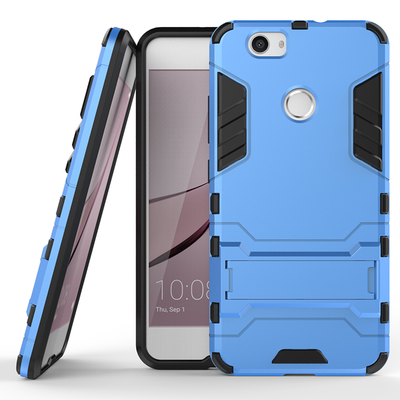 

Blue Slim Robot Armor Kickstand Shockproof Hard Rugged Rubber Back Case For HUAWEI Nova