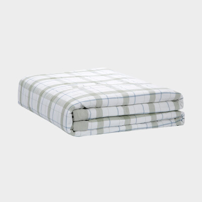 

JIAMO green grid summer air-condition cotton quilt