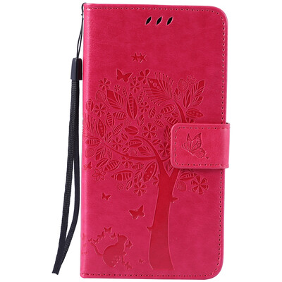 

Rose Tree Design Кожа PU откидной крышки Кошелек Карты Держатель чехол для SONY M4