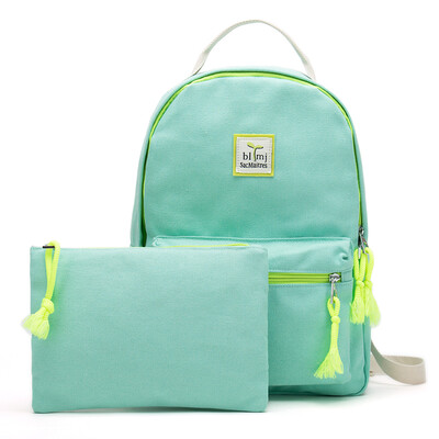 

Bag of famous sac maitres Sen Department of small fresh new package casual shoulder bag handbags Korean students canvas backpack S706 light green