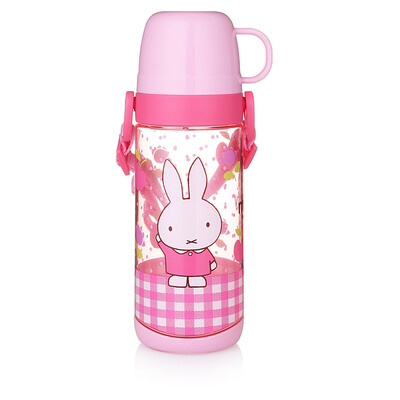 

Jingdong supermarket] Miffy rabbit children's kettle plastic cup (550ml) large-capacity children's outdoor kettle with strap portable dual-use outdoor cup MF-4253 blue