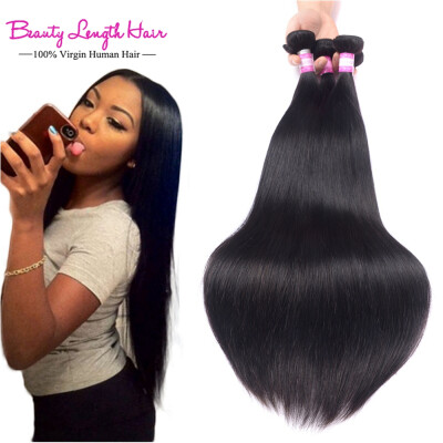 

Brazilian Bundles Beauty Length Hair Brazilian Human Hair Weave Cheap Brazilian Straight Virgin Hair