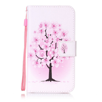 

Peach Blossom Design PU Leather Flip Cover Wallet Card Holder Case for LG K10
