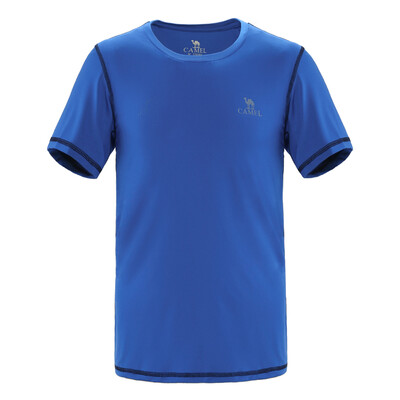 

Camel CAMEL outdoor sports T-shirt couples breathable round neck sports fashion short-sleeved T-shirt male A7S2U7118 blue XXL