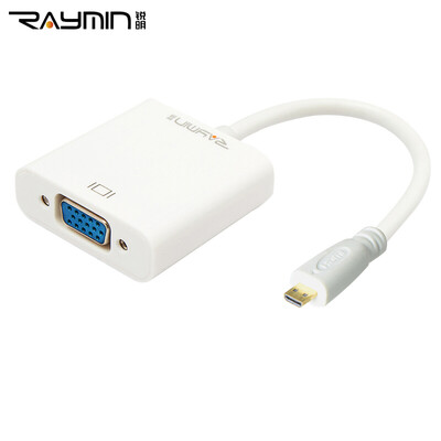 

Rui Ming RM235WH Micro HDMI to VGA Converter with Audio Tablet PC Projector High Definition Video Converter White