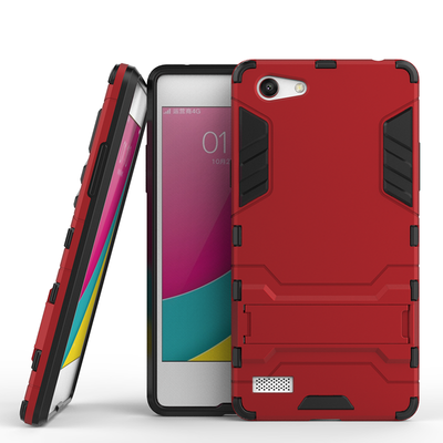

Red Slim Robot Armor Kickstand Shockproof Hard Rugged Rubber Back Case For OPPO A33