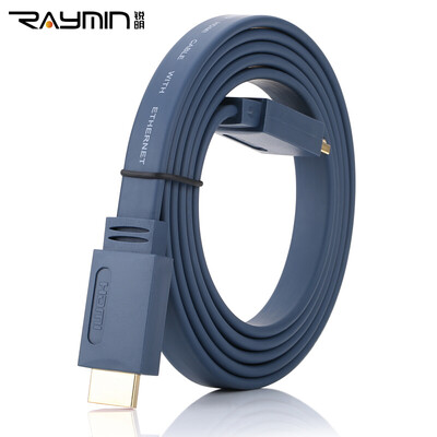 

Rui Ming RA200GY-0800 HDMI cable version 20 4K digital high-definition line 3D function 24K thick gold-plated connector flat wire 8m