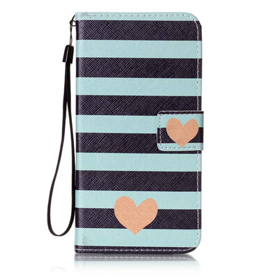 

Blue Stripes Дизайн PU кожа флип Обложка Кошелек для карты памяти чехол для Samsung Galaxy J7（2016）/J7109