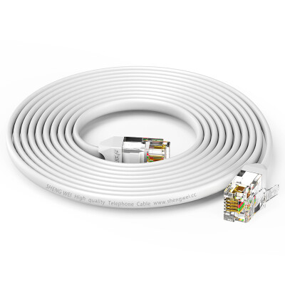 

Win (shengwei) telephone line 4-core machine multi-strand flat 30 meters white 6P4C finished RJ11 with crystal head cable TC-1300B