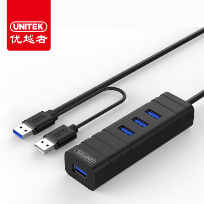 

UNITEK USB30 splitter high-speed extension of a drag more than four interfaces 150 meters notebook computer 4-port hub HUB converter black Y-3056CBK