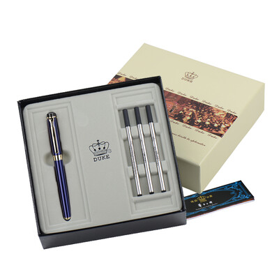 

Duke DUKE Knox gold folder mysterious blue pearl pen signature pen Gel Ink pen Pearl pen gift set