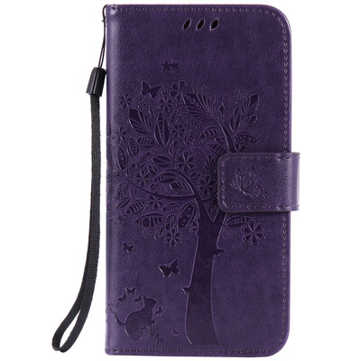 

Purple Tree Design PU кожа флип крышку кошелек карты держатель чехол для HUAWEI Y6