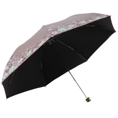 

Jingdong Supermarket] Paradise umbrella snow on the sunflower black sunscreen three fold pencil rain umbrella lake green 307E