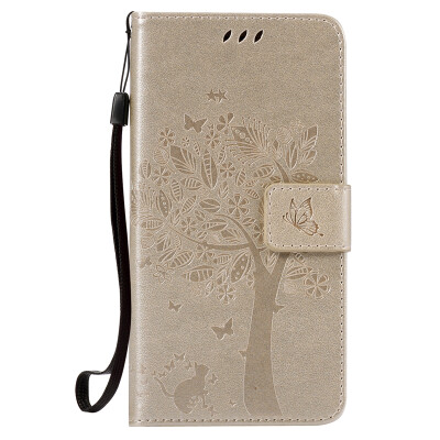 

Gold Tree Design PU Leather Flip Cover Wallet Card Holder Case for SAMSUNG J510 J52016