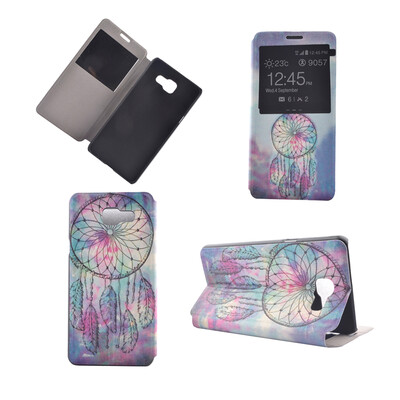 

Pink Dreamcatcher Design PU Leather Flip Cover Wallet Card Holder Case for Samsung Galaxy A5 2016A5100