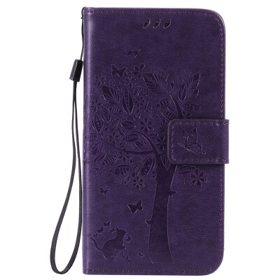 

Purple Tree Design PU Leather Flip Cover Wallet Card Holder Case for SAMSUNG G530