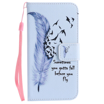 

Blue Feather Design Кожа PU откидной крышки Кошелек Карты Держатель чехол для Google Pixel