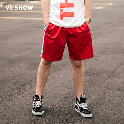 

Wei Xiu viishow casual shorts male alphabet printing pants side men's sports pants KD11971721 red