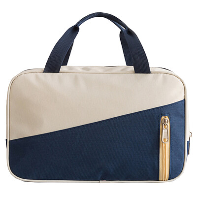 

Xin Qin wash bag travel travel portable storage bag large capacity wet&dry dual-use cosmetic bag dark blue