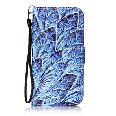 

Blue Dazzle Design PU Leather Flip Cover Wallet Card Holder Case for Huawei Y625