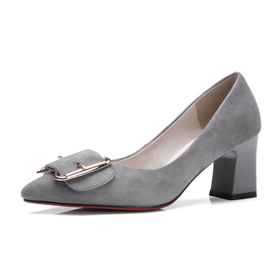

WETKISS 2017 Brand Women Shoes Fashion Shallow Boat Shoes High Heels Shoes Woman Buckle Charm Shoes Pointed Toe Women Pumps