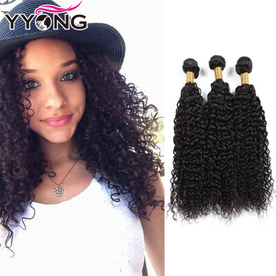 

YYONG Hair Company Brazilian Curly 3 Pcs Virgin Hair Cheap Brazilian Kinky Curly Human Hair Weave Natural Color Human Hair