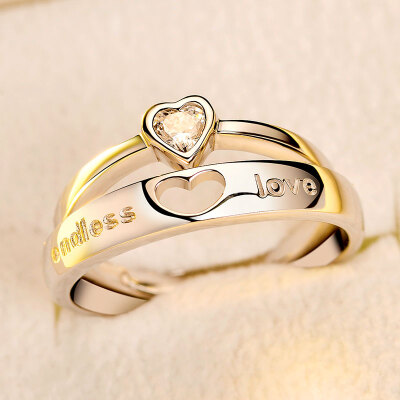 

JIANDAN Couple rings （open end）of silver 925 for lovers, “the only eternal love”