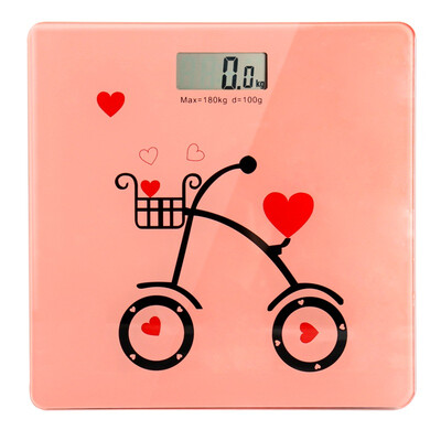 

Jingdong supermarket] Baijie (Baijie) electronic body scale body weight refers to home tannered glass body scale precision platform called electronic said pink