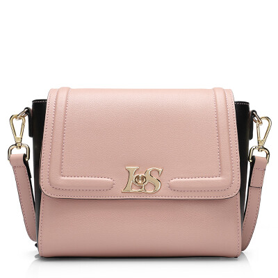 

Langsha LangSha shoulder bag female package Korean version of the fashion Messenger bag bat wings bag handbag L1321-1F pink