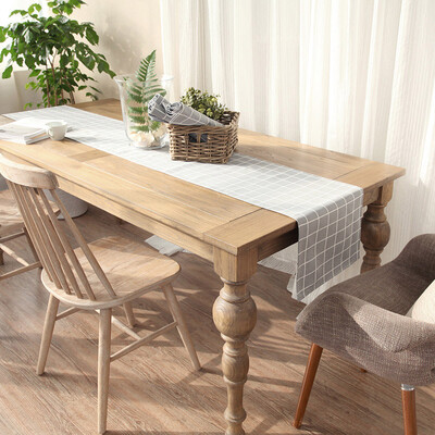 

FOOJO rich table flag modern simple coffee table dining table cloth 30 180cm gray grid
