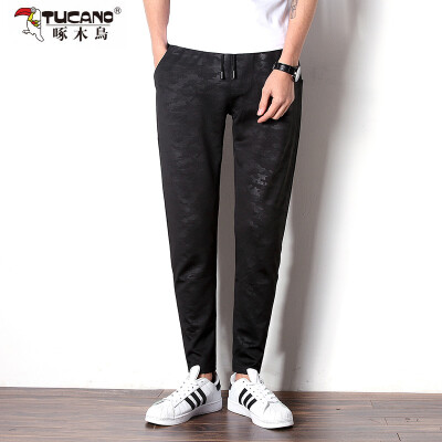 

Woodpecker (TUCANO) Pants Male 2017 Summer New Men Business Camouflage Slim Stretch Casual Pants 17106ZMH06 Black