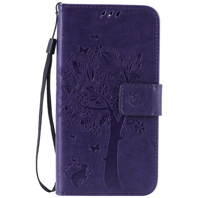 

Purple Tree Design PU кожа флип крышку кошелек карты держатель чехол для LG K7