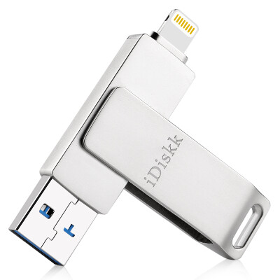 

iDiskk U006 c официальным признанием MFi USB флешка для iPhone/iPad (64G, серебристо-серый)