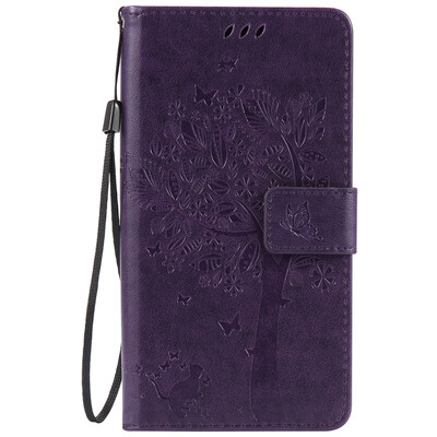 

Purple Tree Design PU кожа флип крышку кошелек карты держатель чехол для MOTO Z FORCE